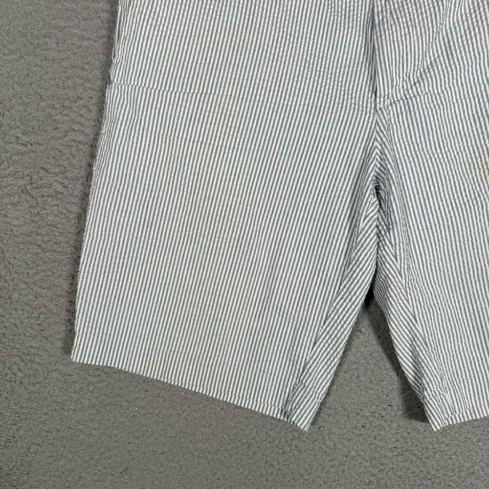 Banana Republic Shorts Mens 31 Blue Striped Seersucker 100% Cotton Casual Preppy - Picture 3 of 12